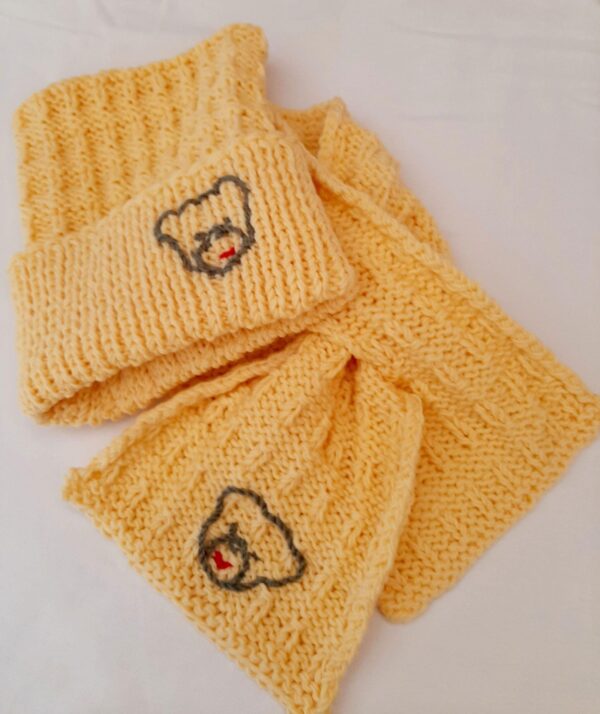 Newborn  cap  and scarf - Image 4