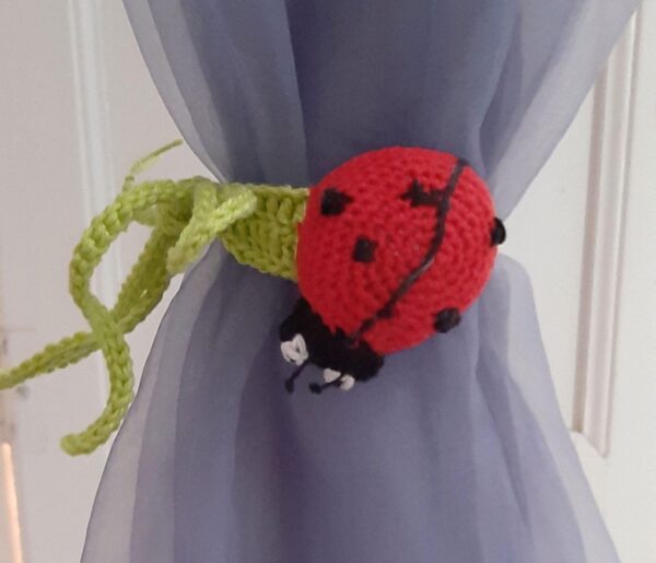 Ladybug curtain tieback